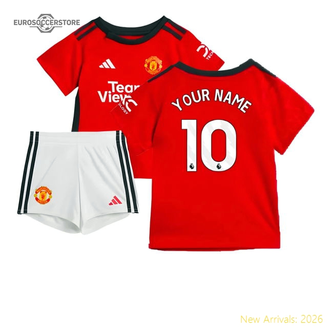 2023-2024 Man Utd Home Baby Kit (Your Name)-The Soccer Shirt Hub