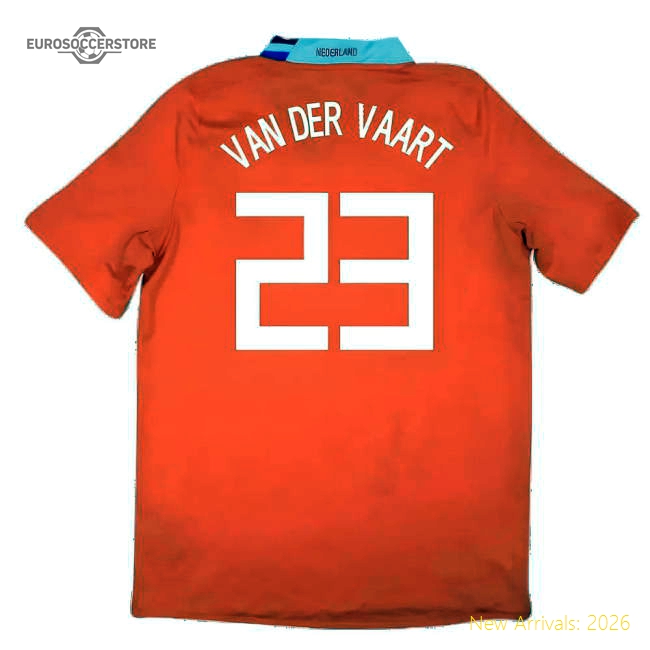 Holland 2008-10 Home Shirt ((Excellent) M) (Van Der Vaart 23)-The Soccer Shirt Hub