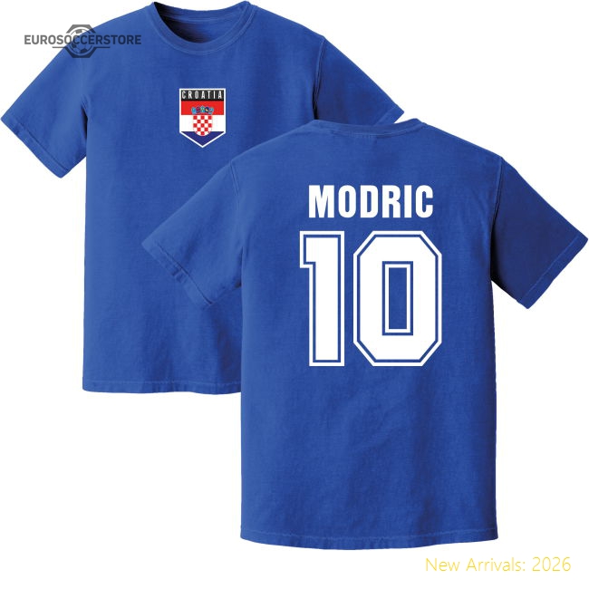 Modric Croatia Training Jersey (Blue)-The Soccer Shirt Hub