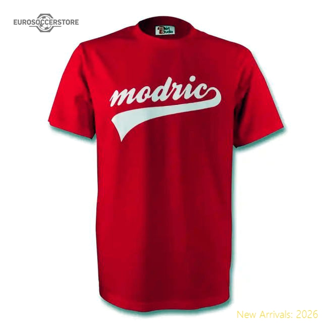 Luka Modric Croatia Signature Tee (red)-The Soccer Shirt Hub