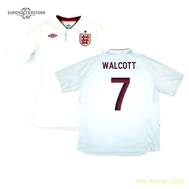 England 2012-13 Home Shirt (Good) (Walcott 7)-The Soccer Shirt Hub