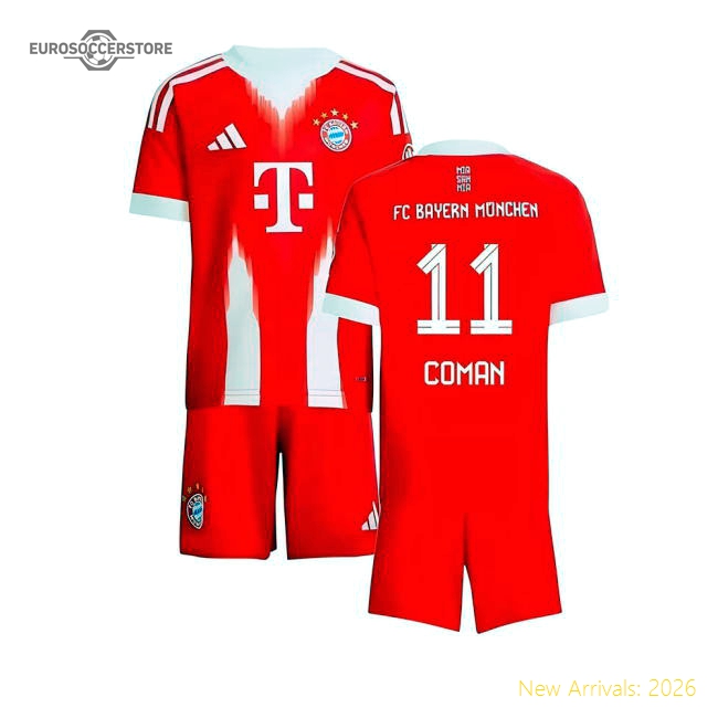 2025-2026 Bayern Munich Home Mini Kit (Coman 11)-The Soccer Shirt Hub