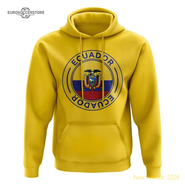 Ecuador Football Badge Hoodie (Yellow)-The Soccer Shirt Hub