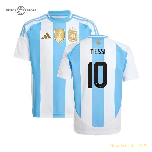 2024-2025 Argentina Home Shirt (Kids) (MESSI 10)-The Soccer Shirt Hub