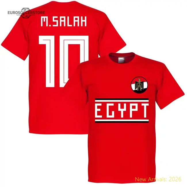 Egypt Mohammed Salah Team T-Shirt - Red-The Soccer Shirt Hub