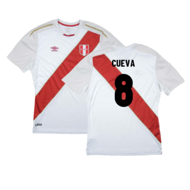 Peru 2018-19 Home Shirt ((Good) S) (Cueva 8)-The Soccer Shirt Hub