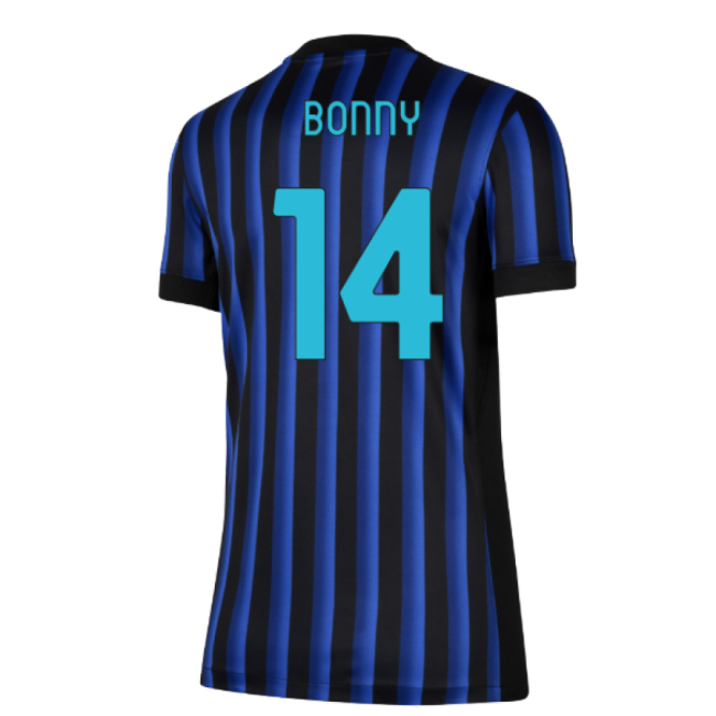 2025-2026 Inter Milan Home Shirt (Womens) (Bonny 14)-The Soccer Shirt Hub