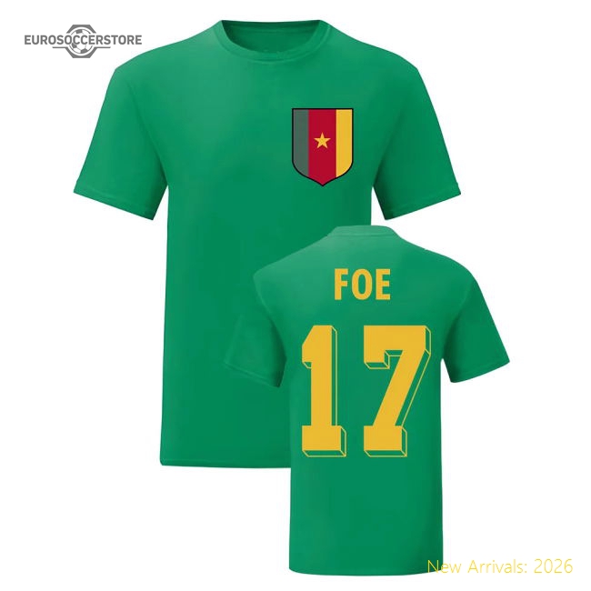 Marc-Vivien Foe Cameroon National Hero Tee (Green)-The Soccer Shirt Hub