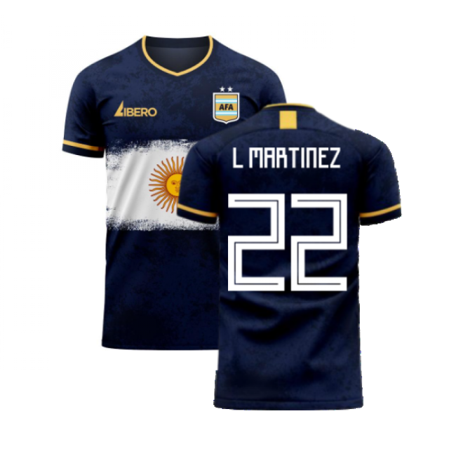 Argentina 2025-2026 Away Concept Football Kit (Libero) (L MARTINEZ 22)-The Soccer Shirt Hub