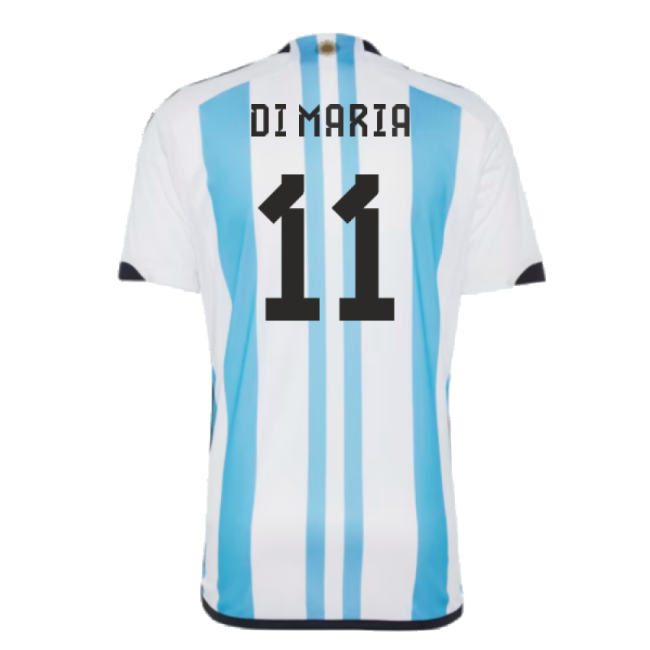 Argentina 2022 World Cup Winners Home Shirt (DI MARIA 11)-The Soccer Shirt Hub