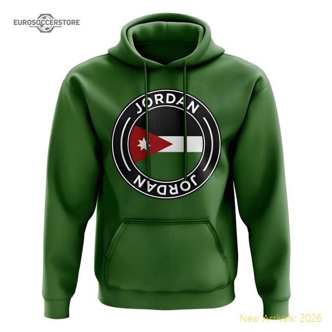 Jordan Football Badge Hoodie (Green)-The Soccer Shirt Hub