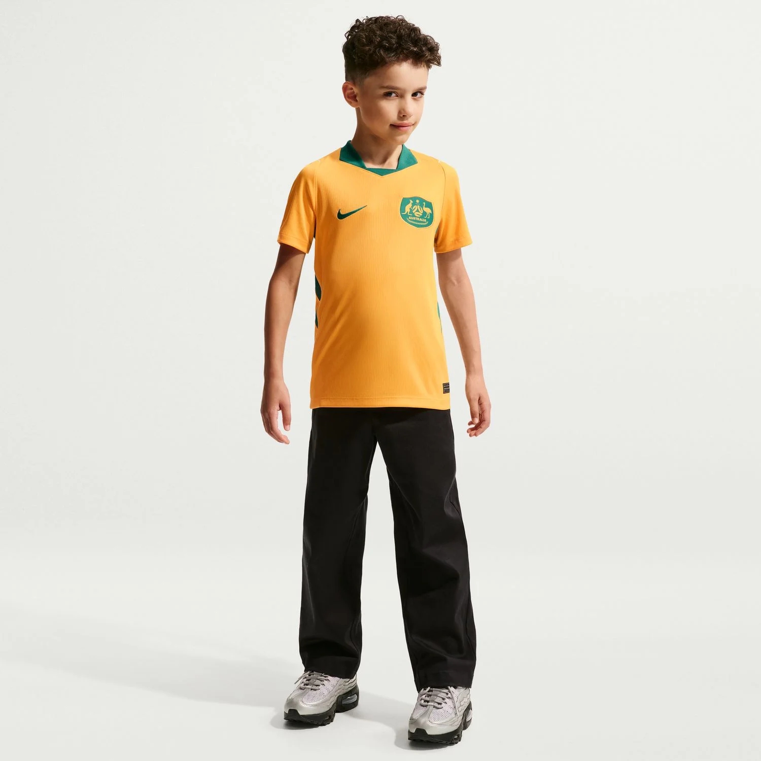 Australia 2026 Home Youth Jersey - Socceroos Kids Gold Replica Shirt-The Soccer Shirt Hub