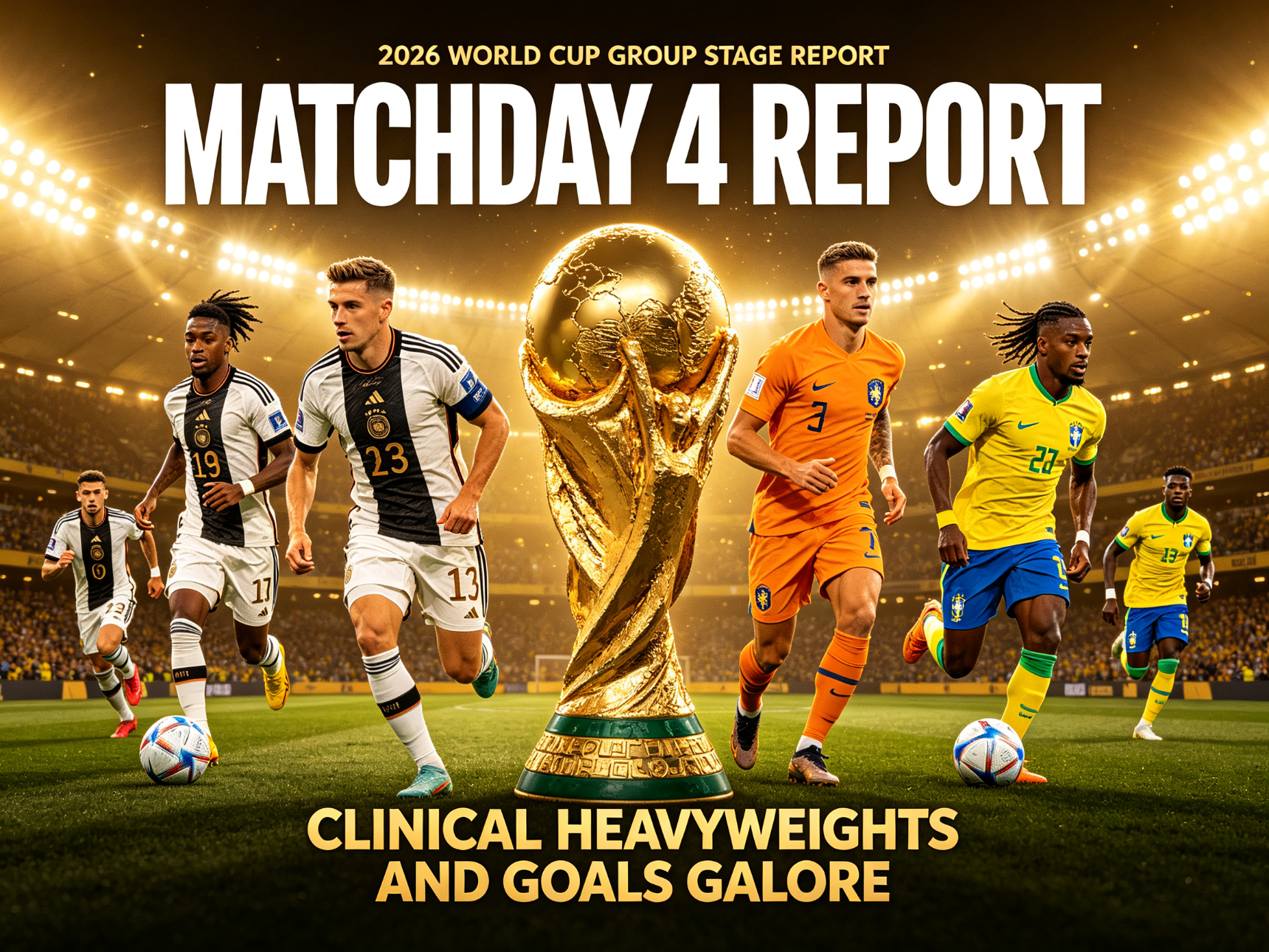2026 World Cup Matchday 4 Report Cover - Clinical Heavyweights and Goals Galore