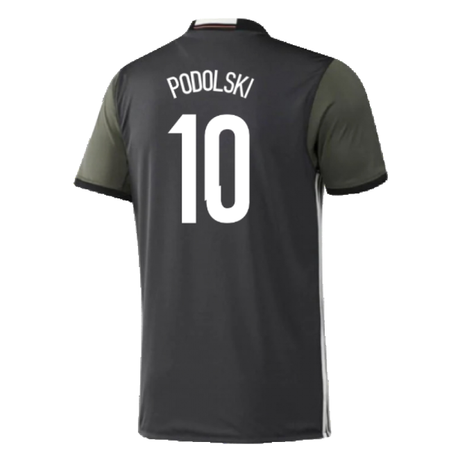 Germany 2015-16 Away Shirt ((Excellent) M) (Podolski 10)-The Soccer Shirt Hub