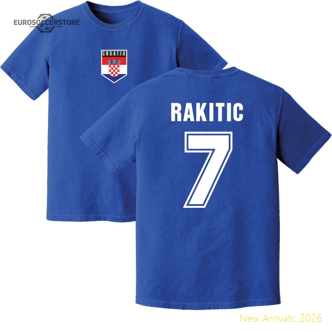 Rakitic Croatia Training Jersey (Blue)-The Soccer Shirt Hub