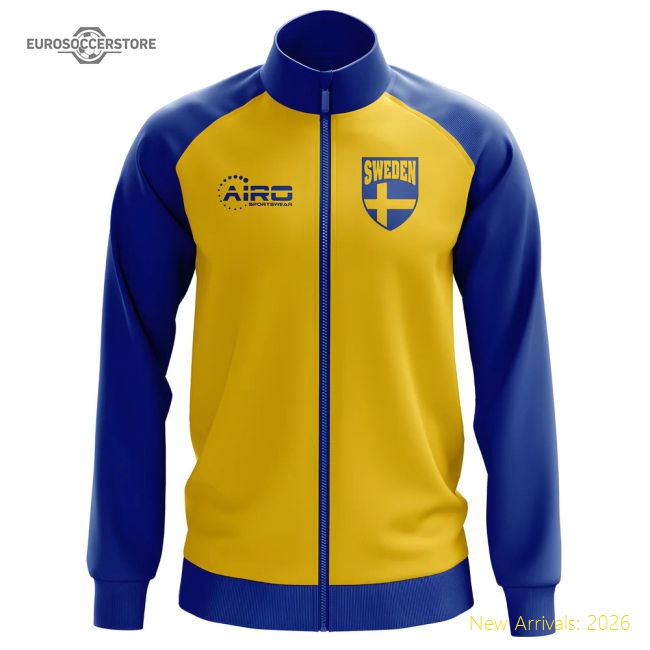 Sweden Concept Football Track Jacket (Yellow) - Kids-The Soccer Shirt Hub
