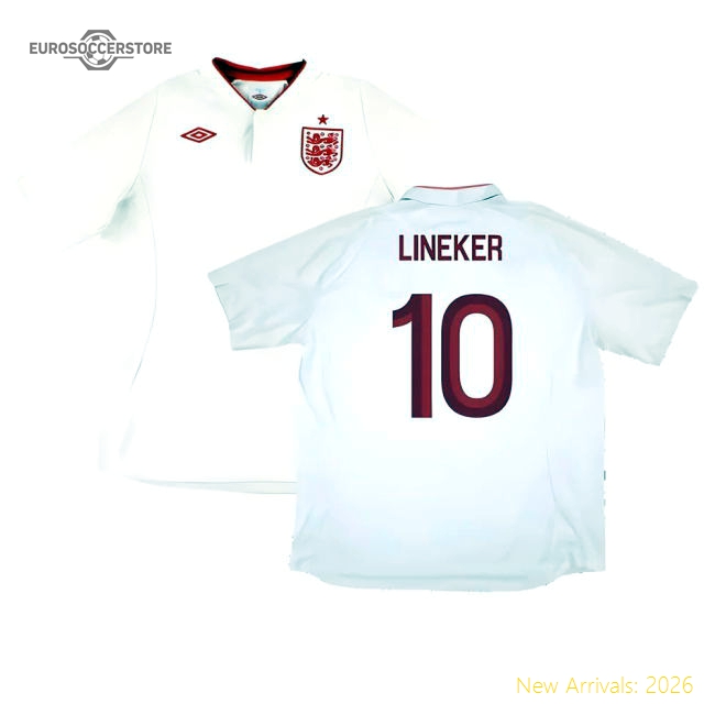 England 2012-13 Home Shirt (Good) (Lineker 10)-The Soccer Shirt Hub