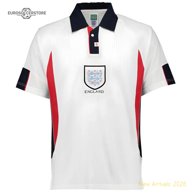 Score Draw England World Cup 1998 Home Shirt (Owen 20)-The Soccer Shirt Hub