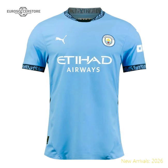 2024-2025 Man City Home Authentic Shirt (De Bruyne 17)-The Soccer Shirt Hub
