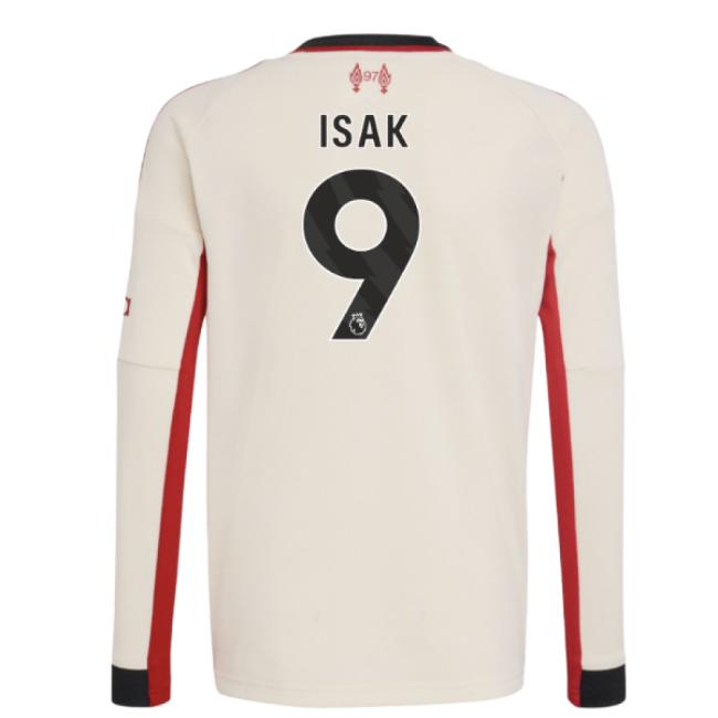 2025-2026 Liverpool Away Long Sleeve Shirt (Kids) (Isak 9)-The Soccer Shirt Hub