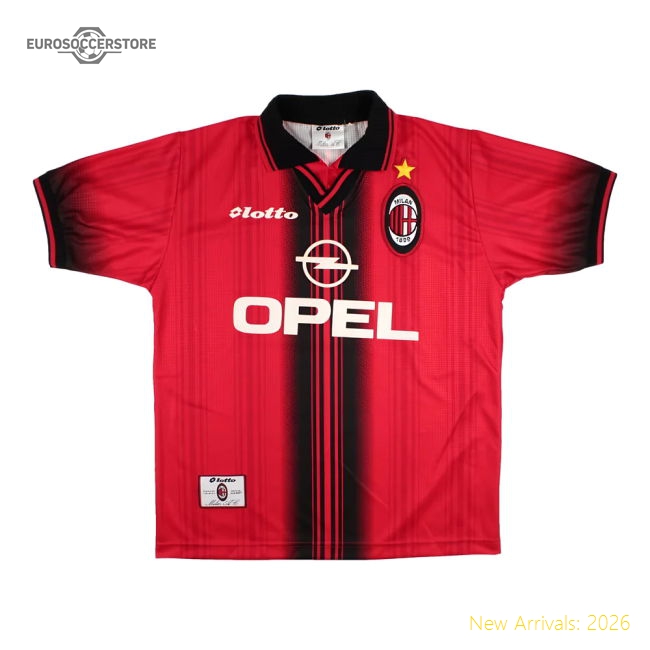 AC Milan 1997-98 Fourth Shirt (M) #9 (Very Good)-The Soccer Shirt Hub
