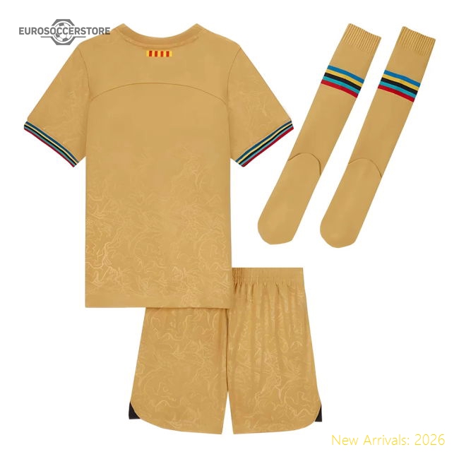 2022-2023 Barcelona Little Boys Away Kit (MESSI 10)-The Soccer Shirt Hub