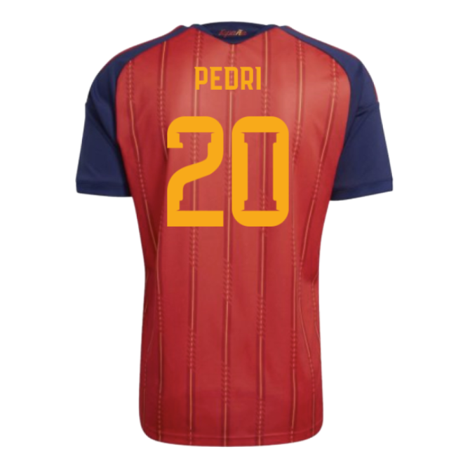 2026-2027 Spain Home Youth Kit (Pedri 20)-The Soccer Shirt Hub
