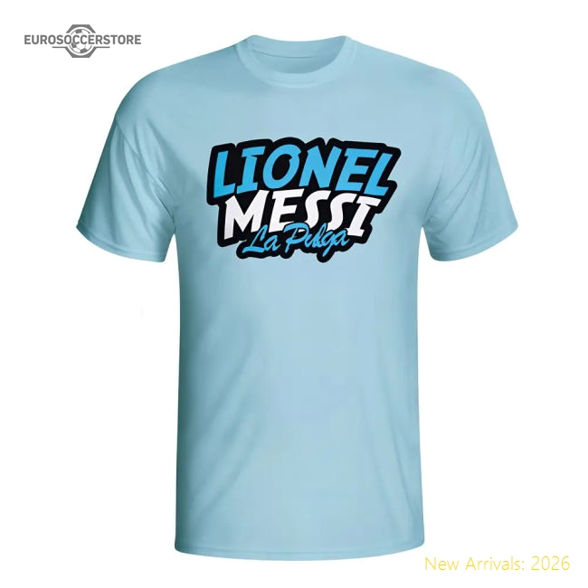 Lionel Messi Comic Book T-shirt (sky Blue) - Kids-The Soccer Shirt Hub