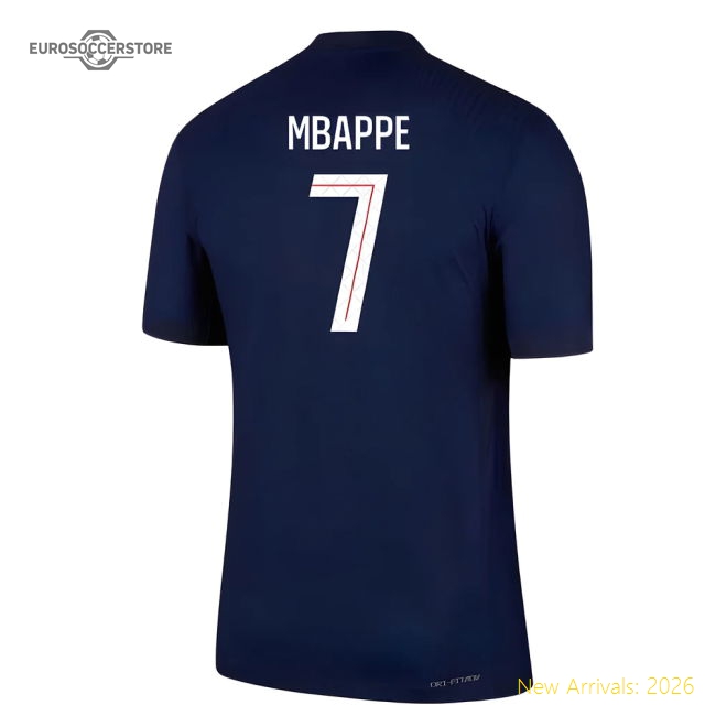 2025-2026 PSG Home Dri-Fit ADV Authentic Shirt (Mbappe 7)-The Soccer Shirt Hub