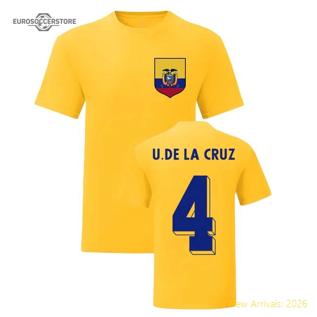 Ulises De La Cruz Ecuador National Hero Tee (Yellow)-The Soccer Shirt Hub