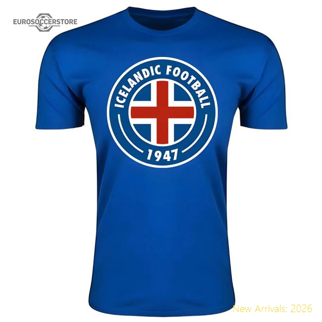 Iceland Core Logo T-Shirt (Blue)-The Soccer Shirt Hub
