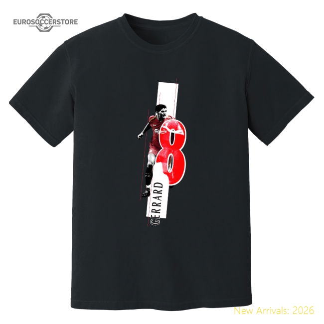 Gerrard Liverpool Premier League Legend T-shirt (black) Steven Gerrard Liverpool Premier League Legend T- Classic Football Jersey-ProGoal Kits