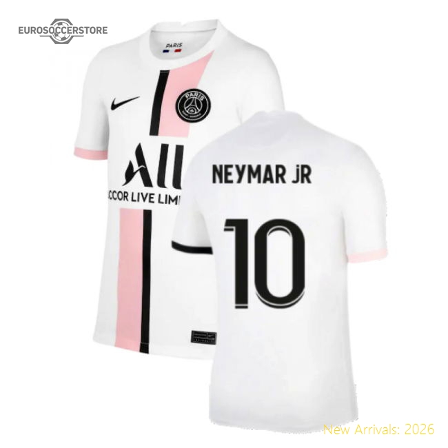 PSG 2021-2022 Away Shirt (Kids) (NEYMAR JR 10)-The Soccer Shirt Hub