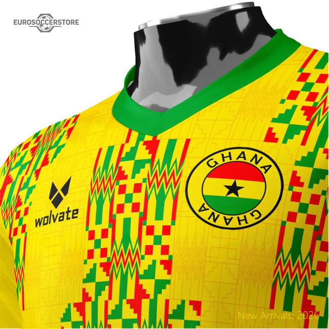 Ghana Heritage Football Jersey (Wolvate) Adult Short Sleeve-The Soccer Shirt Hub