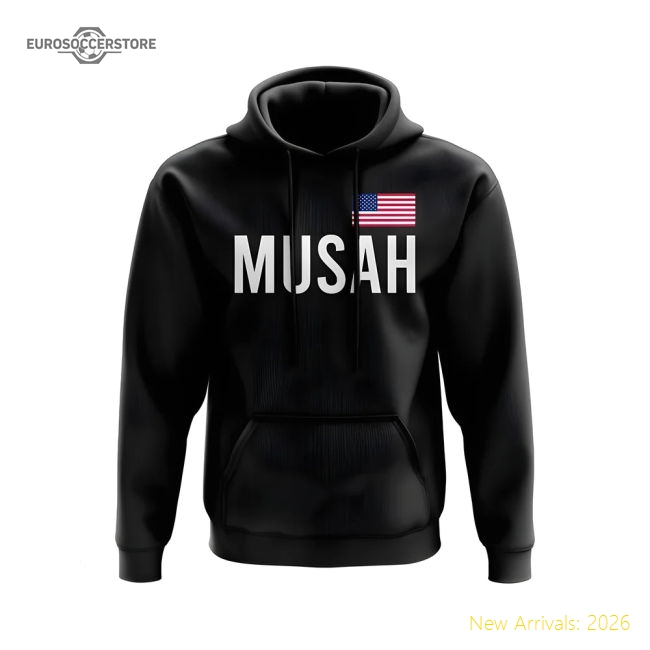 Yunus Musah USA Name Hoody (Black)-The Soccer Shirt Hub