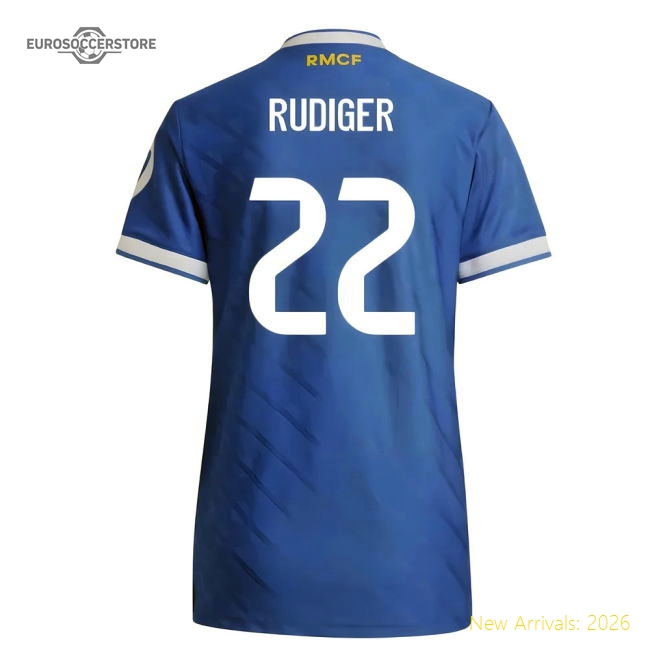 2025-2026 Real Madrid Authentic Third Shirt (Womens) (Rudiger 22)-The Soccer Shirt Hub