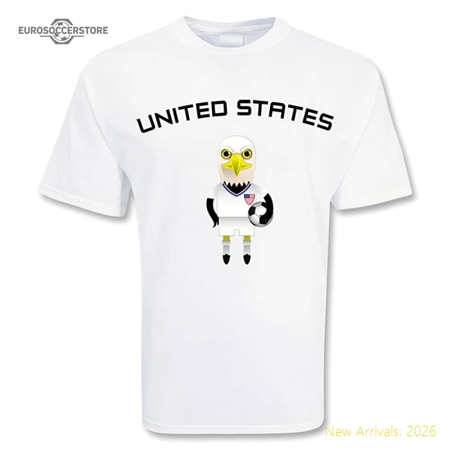 Usa Mascot Soccer T-shirt-The Soccer Shirt Hub