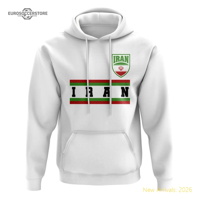 Core Football Country Hoody (white) Iran Retro Fan Version Football Kit-ProGoal Kits