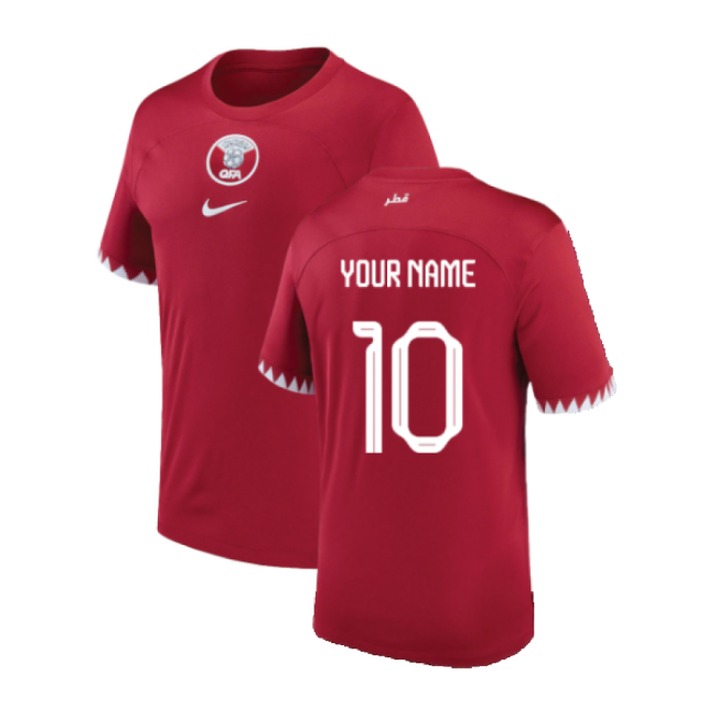 2022-2023 Qatar Home Shirt (Your Name)-The Soccer Shirt Hub