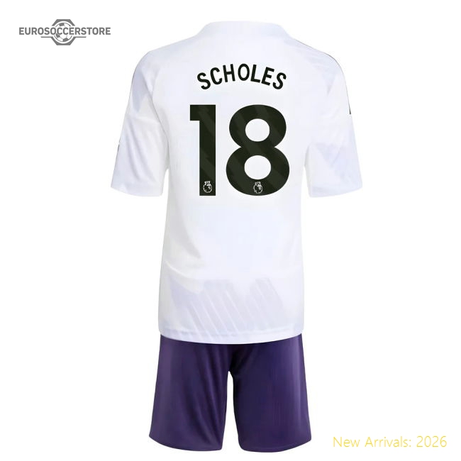 2025-2026 Man Utd Away Mini Kit (Scholes 18)-The Soccer Shirt Hub