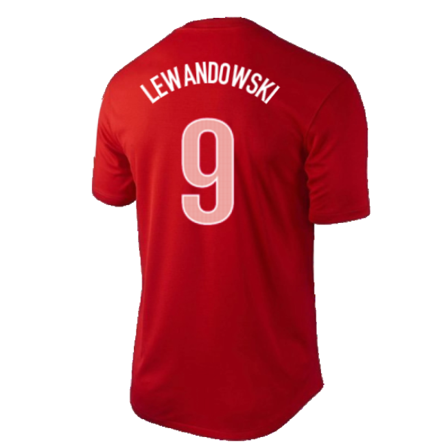 Poland 2012-13 Away Shirt ((Excellent) L) (Lewandowski 9)-The Soccer Shirt Hub