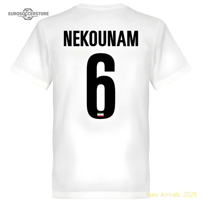 Iran Nekounam Team T-shirt - White-The Soccer Shirt Hub