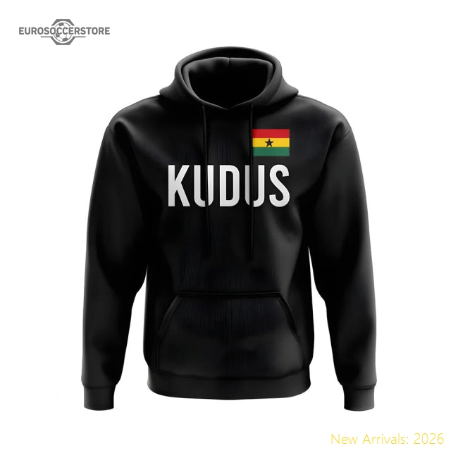 Mohamed Kudus Ghana Name Hoody (Black)-The Soccer Shirt Hub
