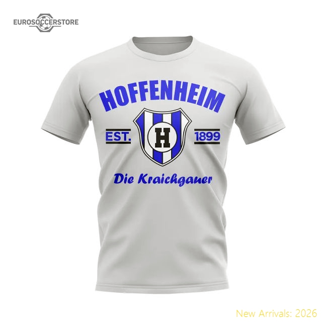 Hoffenheim Established Football T-Shirt (White)-The Soccer Shirt Hub