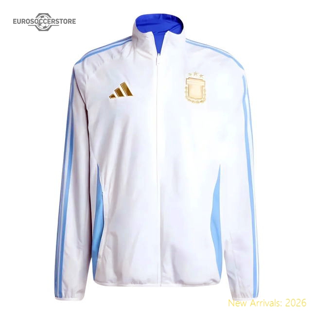 Argentina Anthem Jacket 2024-2025 (white) Vintage Football Shirt-ProGoal Kits