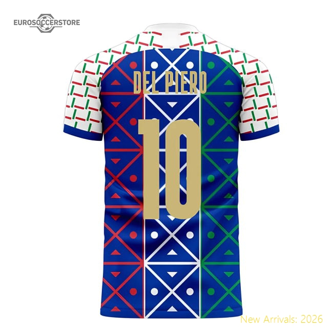 Italy 2025-2026 Renaissance Home Concept Football Kit (Libero) (DEL PIERO 10)-The Soccer Shirt Hub