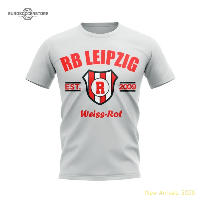 Rb Leipzig Established Football T-Shirt (White)-The Soccer Shirt Hub