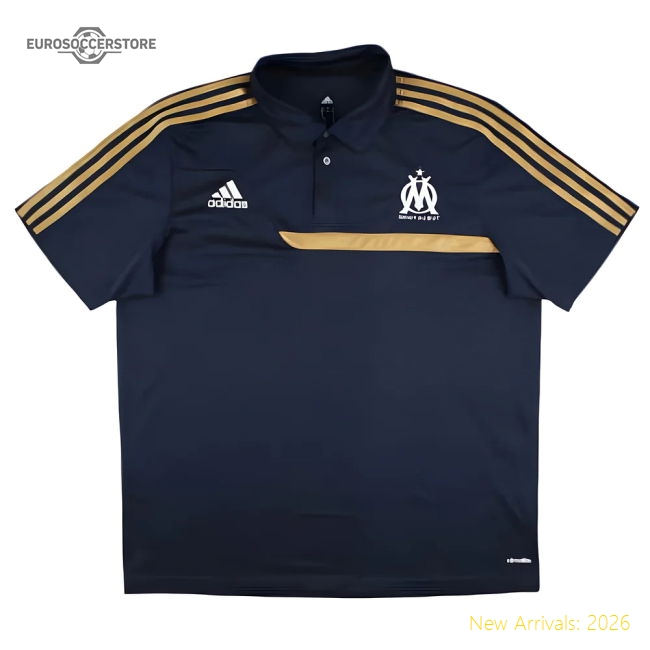 Marseille 2013-2014 Adidas Polo Shirt (XL) (Mint)-The Soccer Shirt Hub