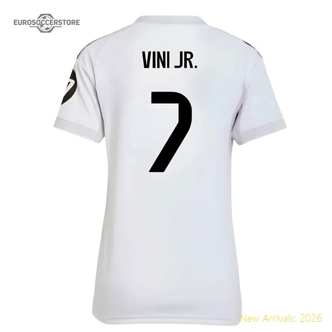 2025-2026 Real Madrid Home Shirt (Womens) (Vini Jr. 7)-The Soccer Shirt Hub