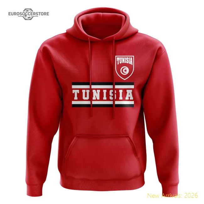 Tunisia Core Football Country Hoody (Red)-The Soccer Shirt Hub